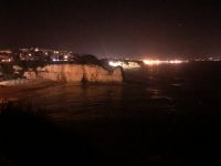 Porches Blick von Kapelle am Abend