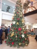 während des Weihnachts-Empfangs im Hotel