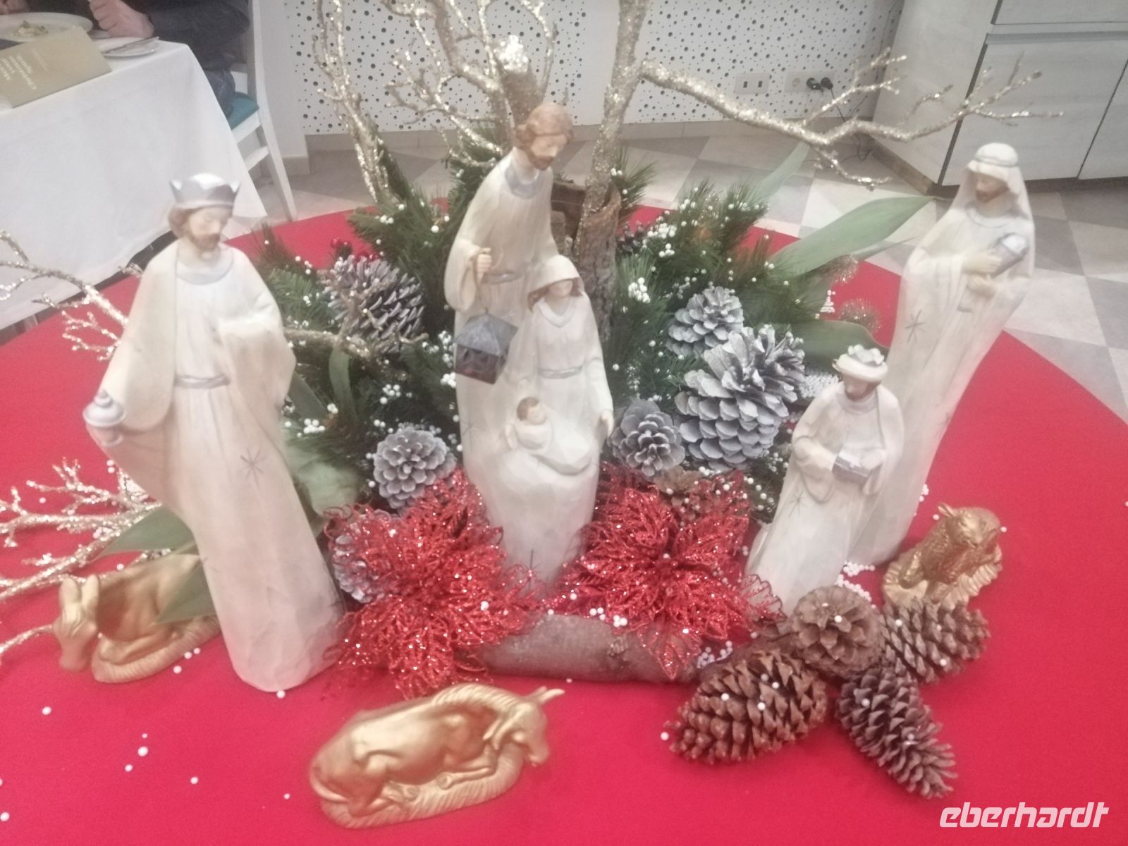 während des Weihnachts-Empfangs im Hotel