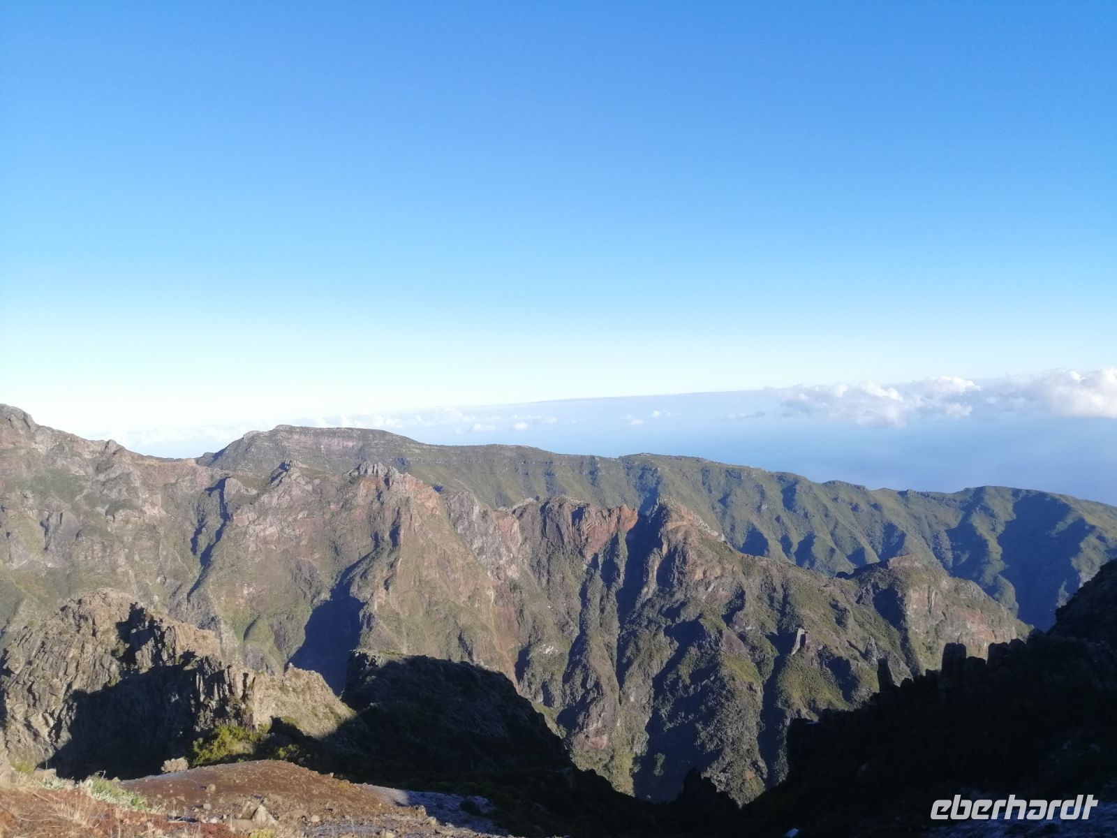 Blick auf das Zentralmassiv Madeiras von der Aussichtsplattform Pico Areeiro, 1.818 m