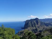 Blick auf die Meerküste bei Santana von der Serpentinstraße