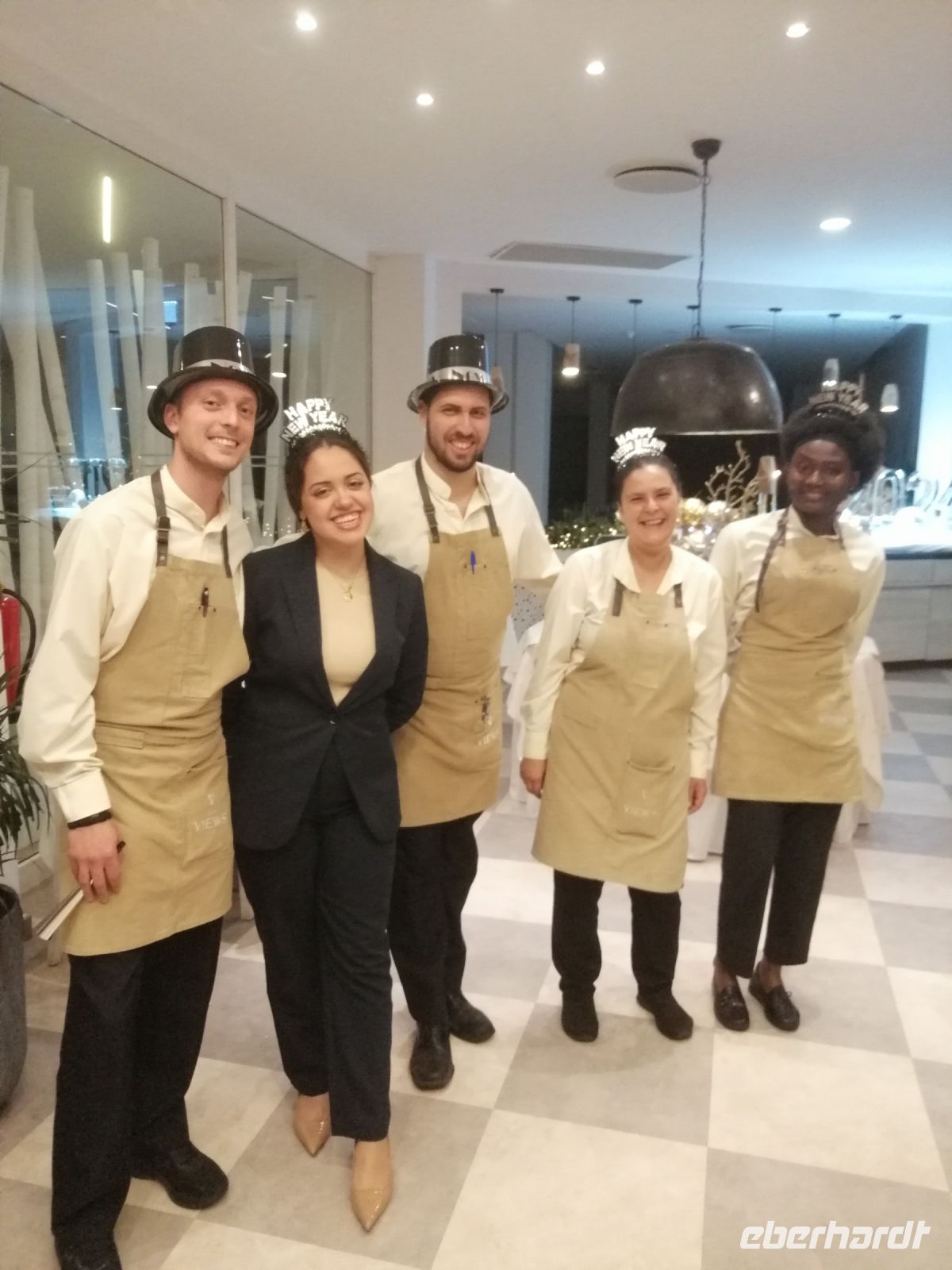 Silvester-Gala im Hotelrestaurant - Begrüßung vom Personal