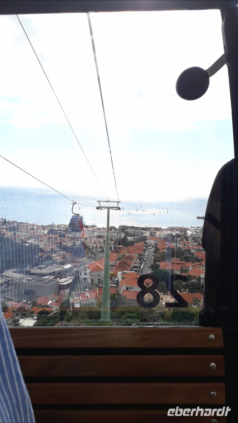 Der Blick während der Fahrt in der Gondel