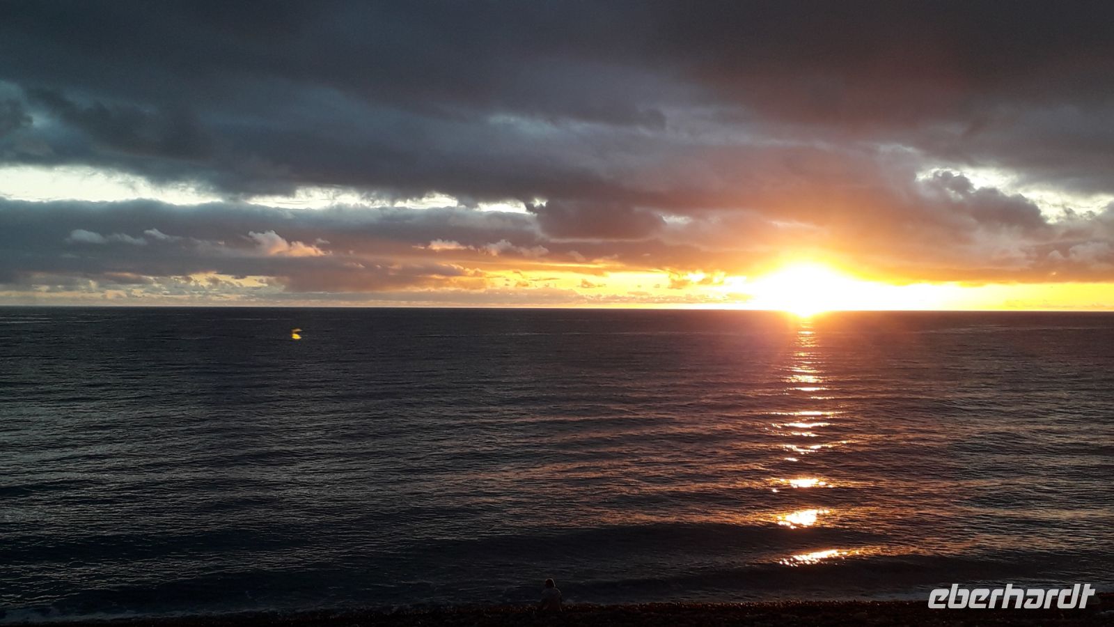 Der Sonnenuntergang am 1. Januar