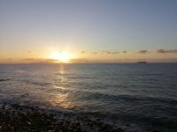 Sonnenaufgang auf der Küstenpromenade vom Hotel, Canico de Baixo