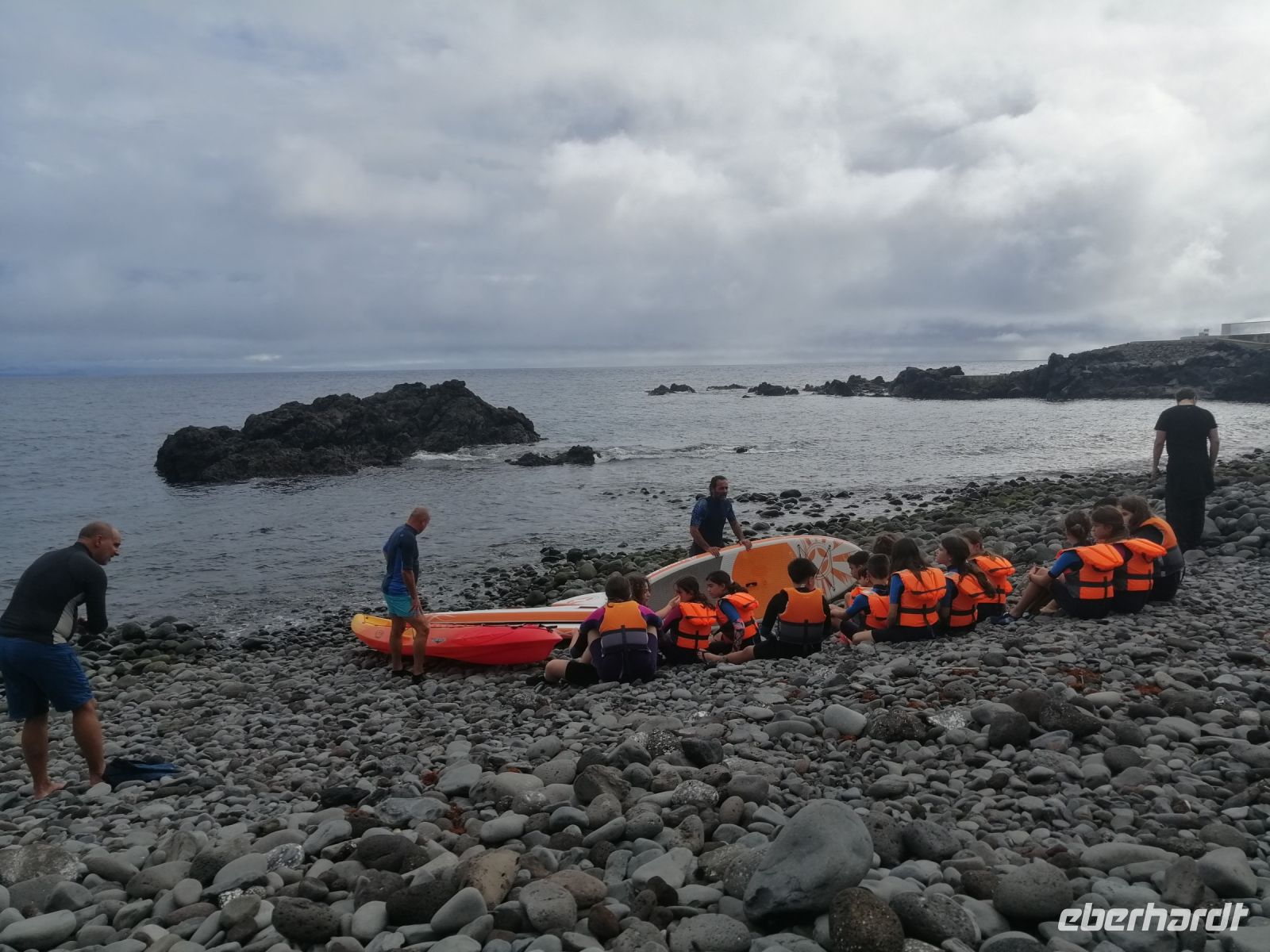 Sportunterricht am Strand, Canico de Baixo