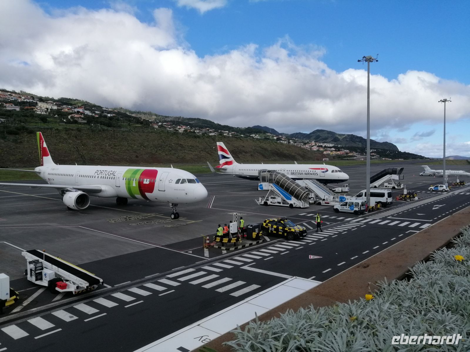 auf der Terrasse des Flughafens, Madeira