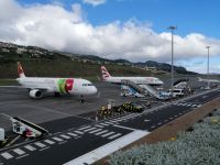 auf der Terrasse des Flughafens, Madeira