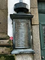 31.12.2023 Tagesausflug nach Guimaraes: Notruftafel der Feuerwehr. Per Glockenleuten wurde die Feuerwehr damals gerufen