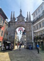 Braga geschmückt für den Feiertag