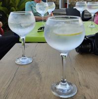 Gin Tonic Bowl in der Strandbar auf Flores