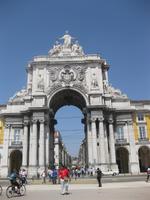 Blick in die Rua Augusta vom Praca do Comercio aus