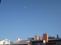 Einflugschneise vom Hotelfenster aus