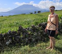 Reisebegleitung Ria mit Blick zum Pico
