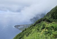 Sao Jorge, Faja dos Cubres und dahinter Faja da Caldeira de Santo Cristo
