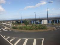 Die Landebahn des Flughafens