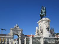 Praca do Comercio mit Triumphbogen und Reiterstandbild Jose I.