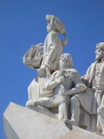 Heinrich der Seefahrer an der Spitze des Entdeckerdenkmals in Belem