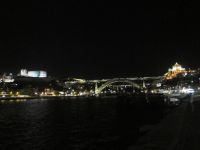 Porto und Vila Nova de Gaia bei Nacht mit Brücke Luis I.