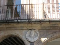 Salamanca: Madaillons auf dem Placa Major: Miguel de Cervantes