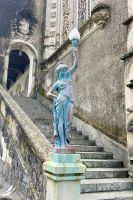 Wald von Bussaco - Statue am Palast