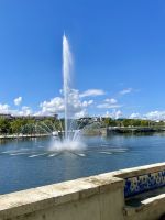 Coimbra - Fontäne im Fluß Rio Mondego