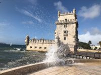 Lissabon - Torre de Belém mit Starkwelle