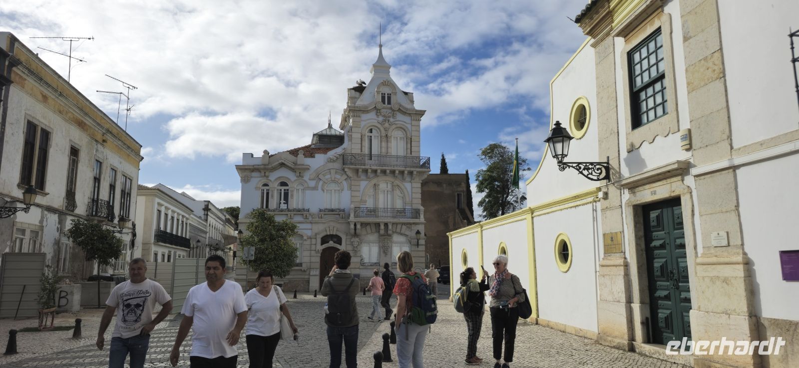 Faro mit vielen Storchennestern