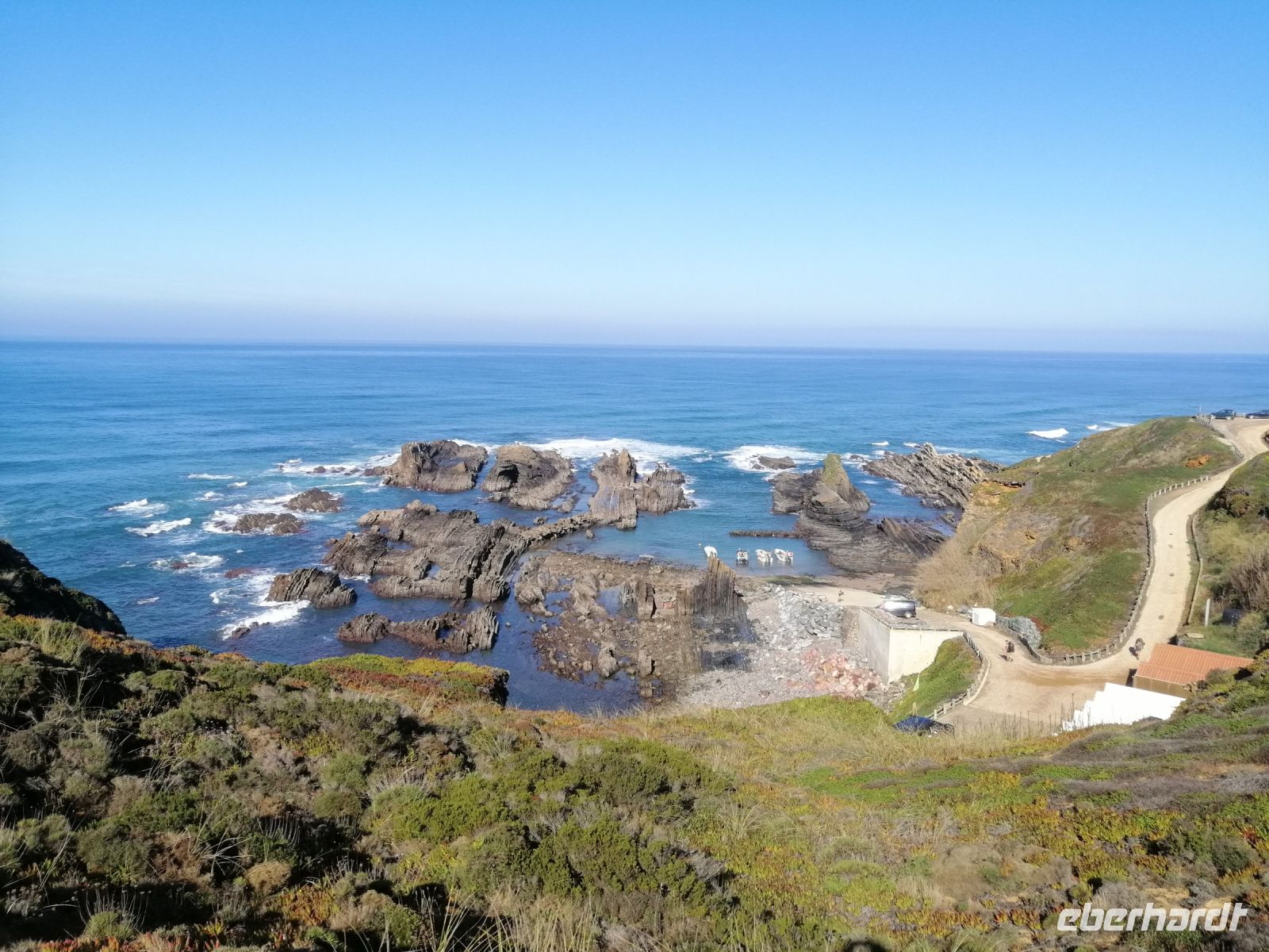 Hafen von Almograve: Startpunkt der Wanderung