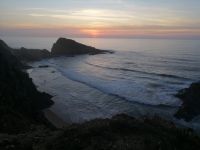 Sonnenuntergang am Strand Praia dos Alteirinhos