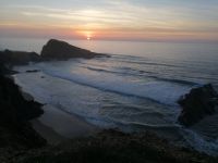 Sonnenuntergang am Strand Praia dos Alteirinhos
