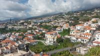 Blick auf Funchal aus Seilbahn nach Monte, Madeira, Portugal