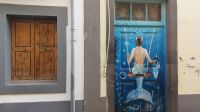 Madeira, Funchal, Rua Santa Maria mit Türbildern