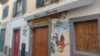 Madeira, Funchal, Rua Santa Maria mit Türbildern
