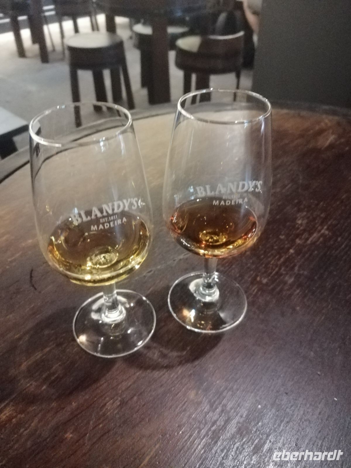 Verkostung von Madeirawein in der Weinkellerei Blandy