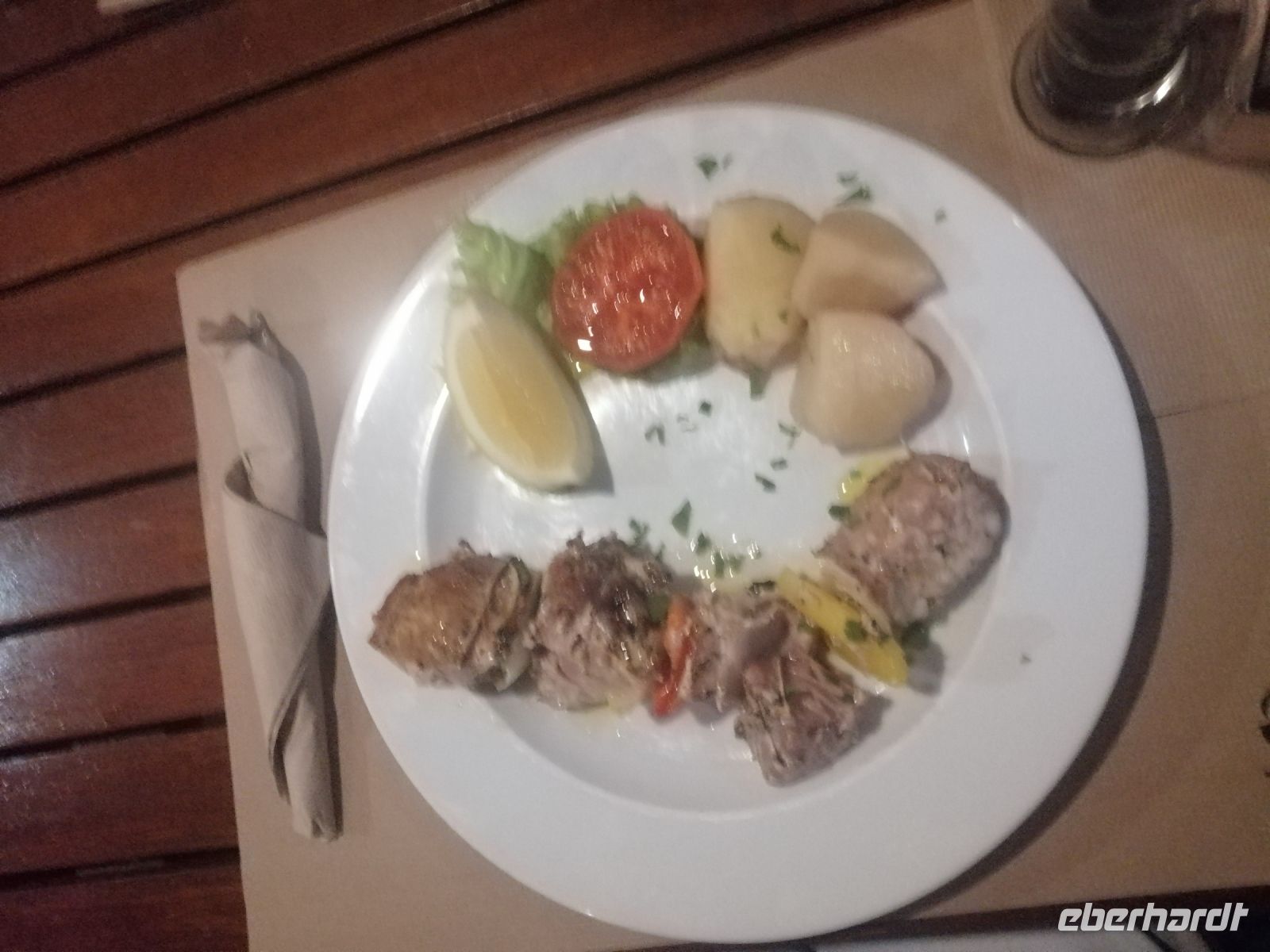 Fangfrischer Thunfisch-Spieß, Restaurant Villa Ventura
