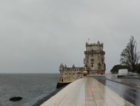 Torre de Belém bei stürmischem Wetter, Lissabon 