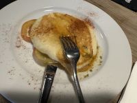 Abendessen im Restaurant O Rubo - Provolone Käse vom Grill