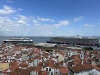 Lissabon - Blick auf den Hafen der Hochseeschiffe