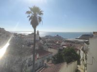 Blick auf das Binnenmeer von Lissabon, der Klimaanalge