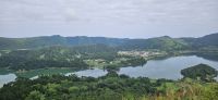 Insel Sao Miguel, grüner, blauer See und Sete Cidades