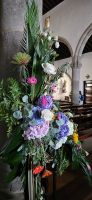 Insel Terceira, Sao Sebastiao, Blumenschmuck in der Pfarrkirche