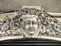 Detail an einem Haus in Baixa