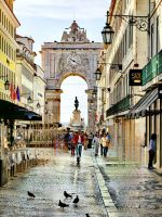 Arco da Rua Augusta, Tor zum Tejo in Lissabon