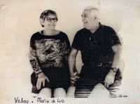 Einstige Alfamabewohner, verewigt auf Bildern an den Häusern