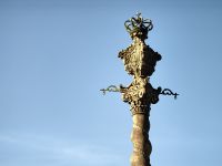 Pelourinho auf  dem Platz vor der Kathedrale Terreiro da Se in Porto