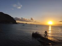 Tag 5 Ausblick auf Sonnenaufgang an der Küste Machico vom Hotel Dom Pedro 
