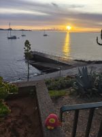 Tag 8 Blick auf den Sonnenaufgang an der Küste Machico vom Hotel Dom Pedro Machico 