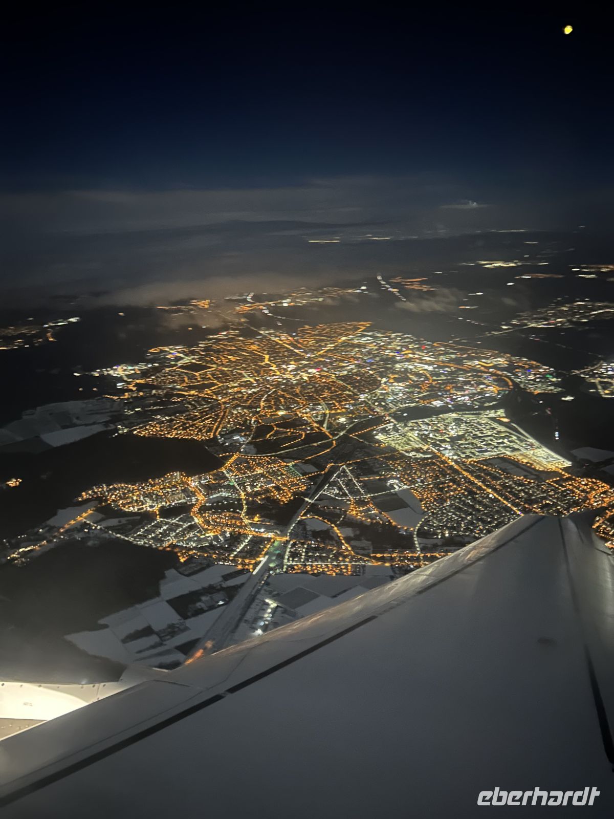 Flug über Frankfurt