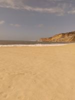 Goldgelber Strand von Nazaré  - Portugal  &ndash; &copy; Marieta Beck (Eberhardt TRAVEL)